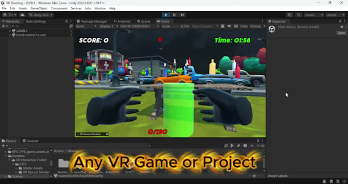 do professional meta quest VR game development in unity
