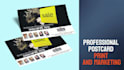 design a professional postcard for print and marketing