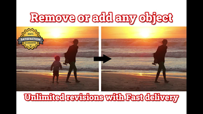 remove or add or replace object, person, people, text from photo