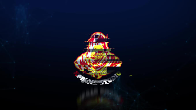 create gaming glitch logo reveal intro animation