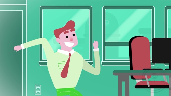 create a short 2d cartoon character animation