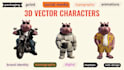 characner decign in 2d 3d mascot, avatar, games in vector ai, eps, svg, pdf, png