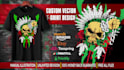 create custom t shirt design and vector illustration for merchandise