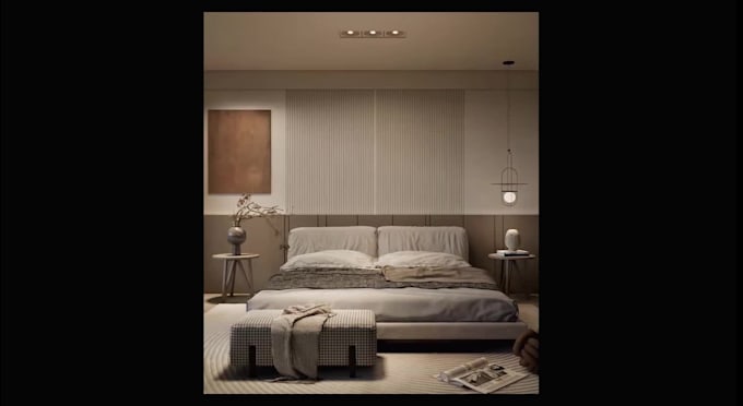 design bedroom interior in a tropical style and balinese