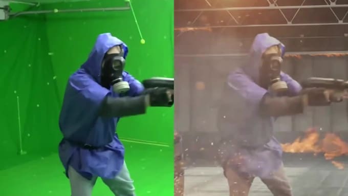 remove or replace green screen background in videos