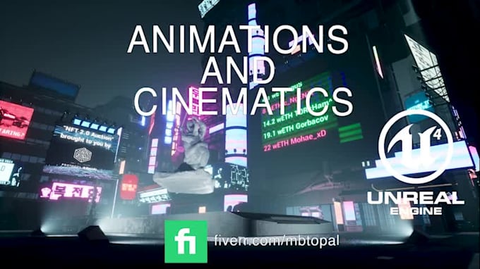 do 3d animations , cinematic and trailer in unreal engine 5