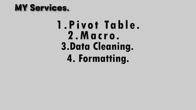 do formatting macro pivot table and data cleaning