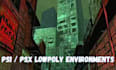 create authentic ps1 low poly environments and looping animation