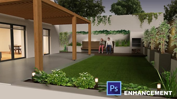 improve your architectural renders and visualizations by photoshop