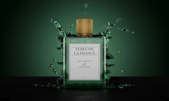 create 3d perfume animation, perfume bottle, cgi and luxury product video
