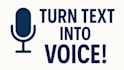 convert your text to speech with natural, professional voiceover
