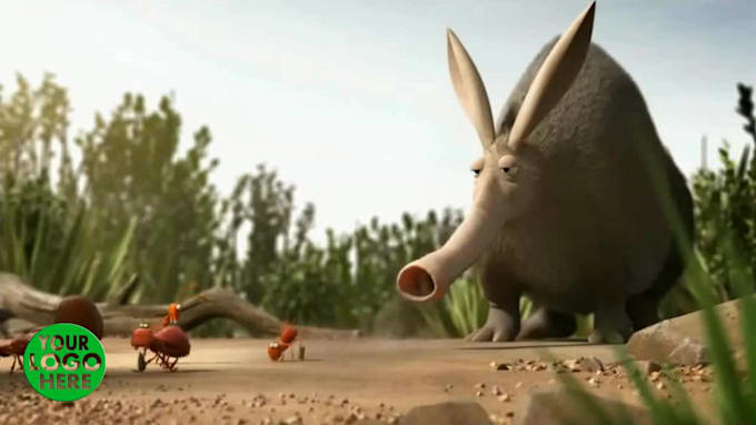 customize logo and slogan in funny ant video