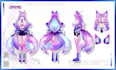 draw custom character sheet or reference sheet in anime style for vtuber