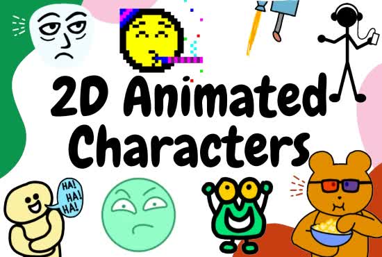 Create an animated character for a gif or video by Alicohir | Fiverr