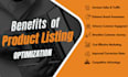 do SEO amazon listing optimization, amazon listing and product description