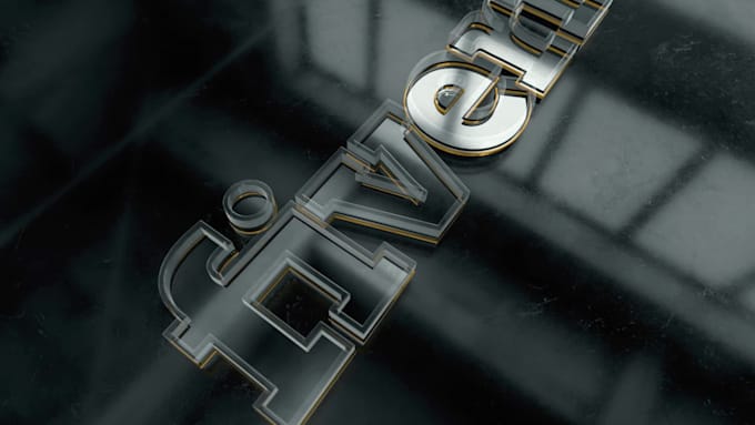 create clean 3d glossy glass intro