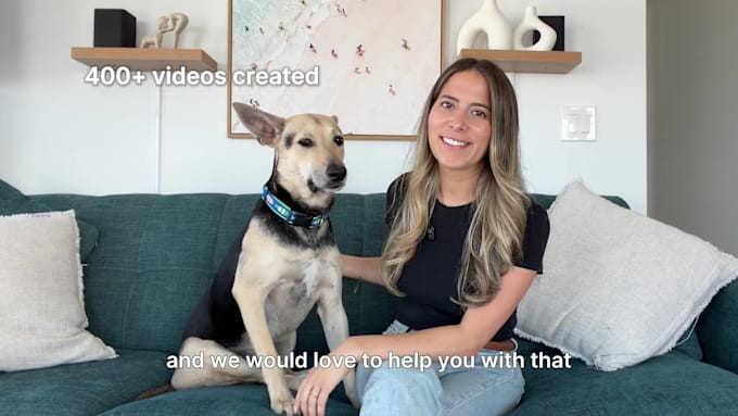 create ugc for pet products with my large dog