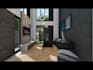 modern house interior design, 3d model and render
