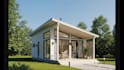 design a realistic 3d tiny house, container home, or cabin