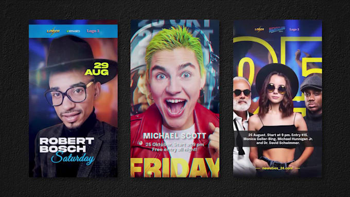 create eye catching motion posters and animated flyers