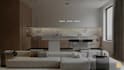 provide a modern living room interior design and 3d rendering