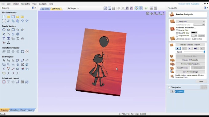 provide dxf files for v carving and laser cutting