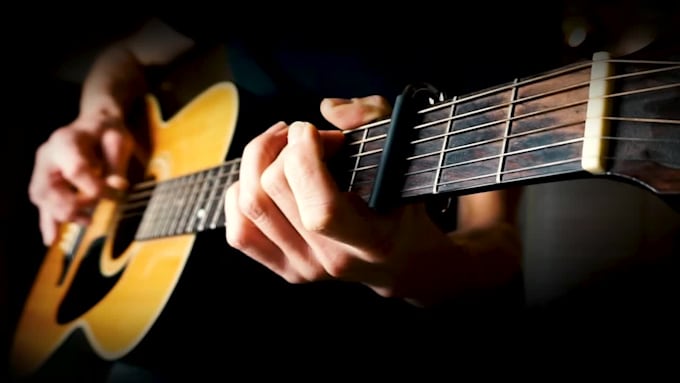 record acoustic fingerpicking and rhythm guitars