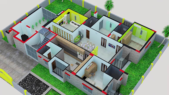 do architectural 3d floor plan
