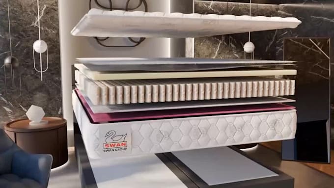 3d mattress animation 3d topper 3d bed animation 3d bed modeling 3d mattress