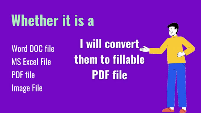 create a fillable pdf form for you from any existing document or from scratch