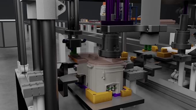 create 3d industrial animation mechanical video safety training animation