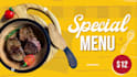 design a digital menu, digital menu board, or animated menu