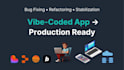 fix vibe code errors bugs, cleanup lovable replit base44 bolt cursor apps