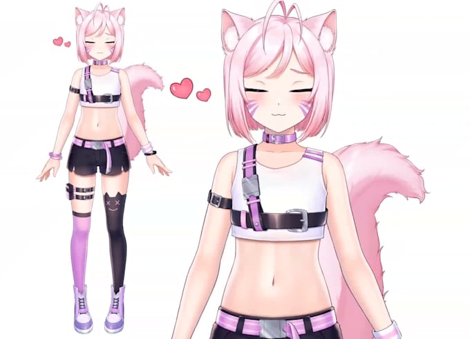 draw and rig live2d vtuber model, 2d vtuber model, vtuber commission, 2d avatar