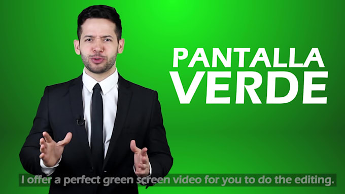 create a profesional green screen video in spanish