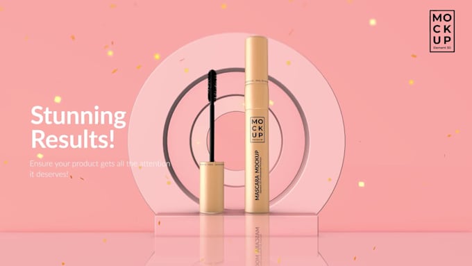create professional 3d cosmetics promo