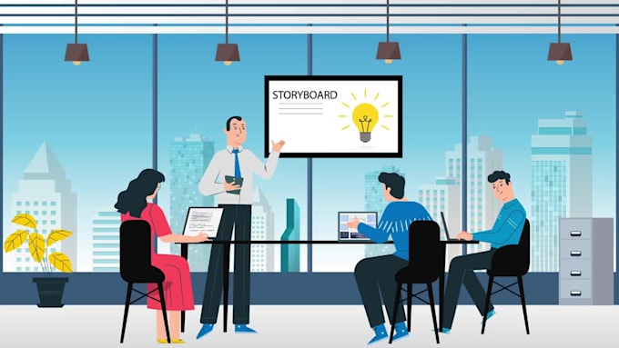 create a 2d animated explainer video with script and voiceover