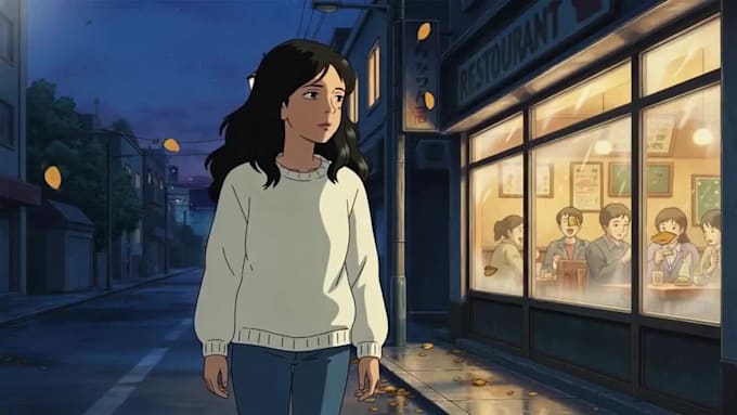 create japanese anime animation, anime inspired, hand drawn video, 2d animation