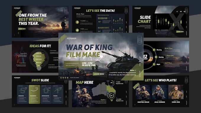 design premium pitch deck for film, TV series, and event