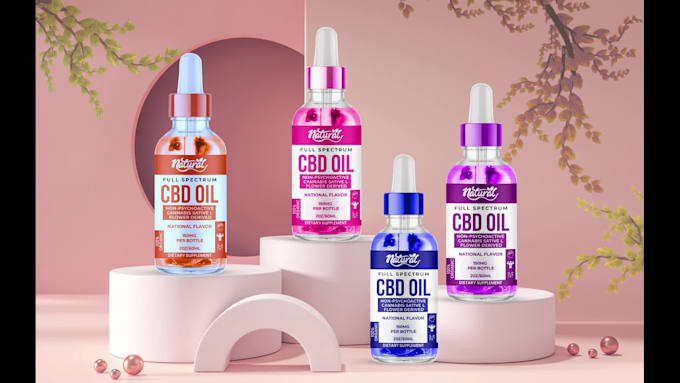 do label design, cbd label, hemp oil, product label design