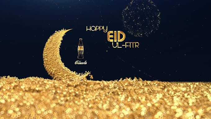 make this golden eid mubarak greetings video