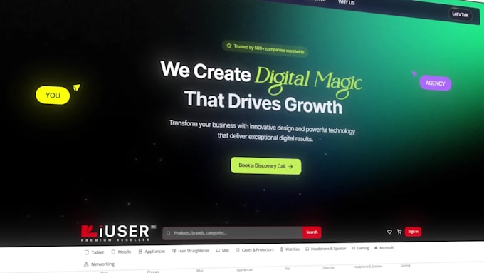 do production ready custom website as full stack developer, front end developer