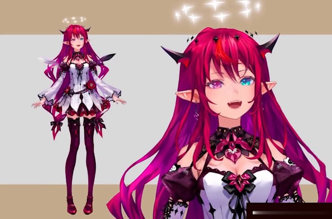 do high quality live2d character nsfw model rigging for vtuber studio streaming