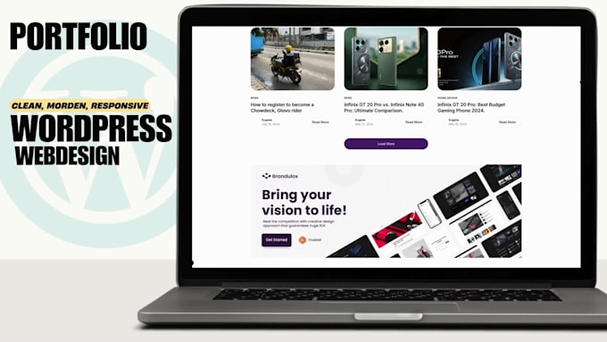 create a responsive wordpress website design for business