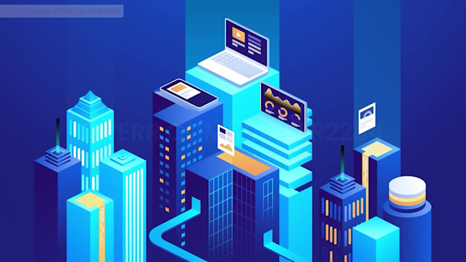 create a custom 2d isometric explainer video, animation video