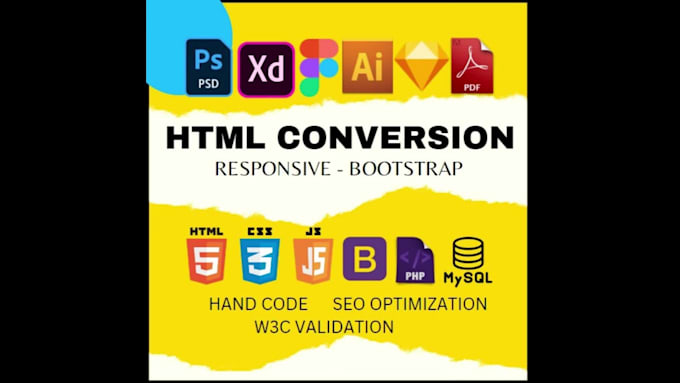 convert figma to html, psd to html, sketch to html, responsive html website