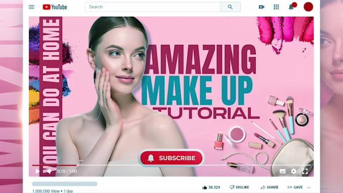 design attractive youtube thumbnail