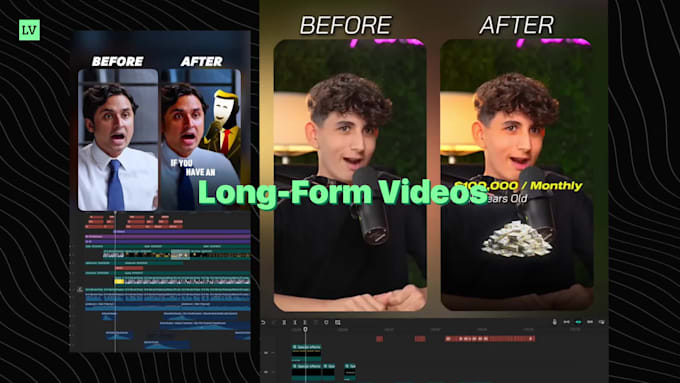 do any video editing professionally with fast delivery youtube short or longform
