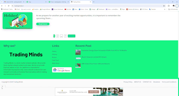 create responsive wordpress website for blogs