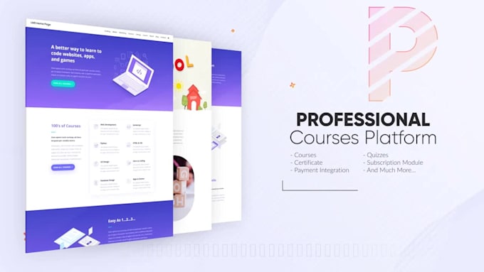 make an online courses based website like udemy
